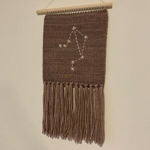 Handmade Libra Astrology Macrame Wall Hanging